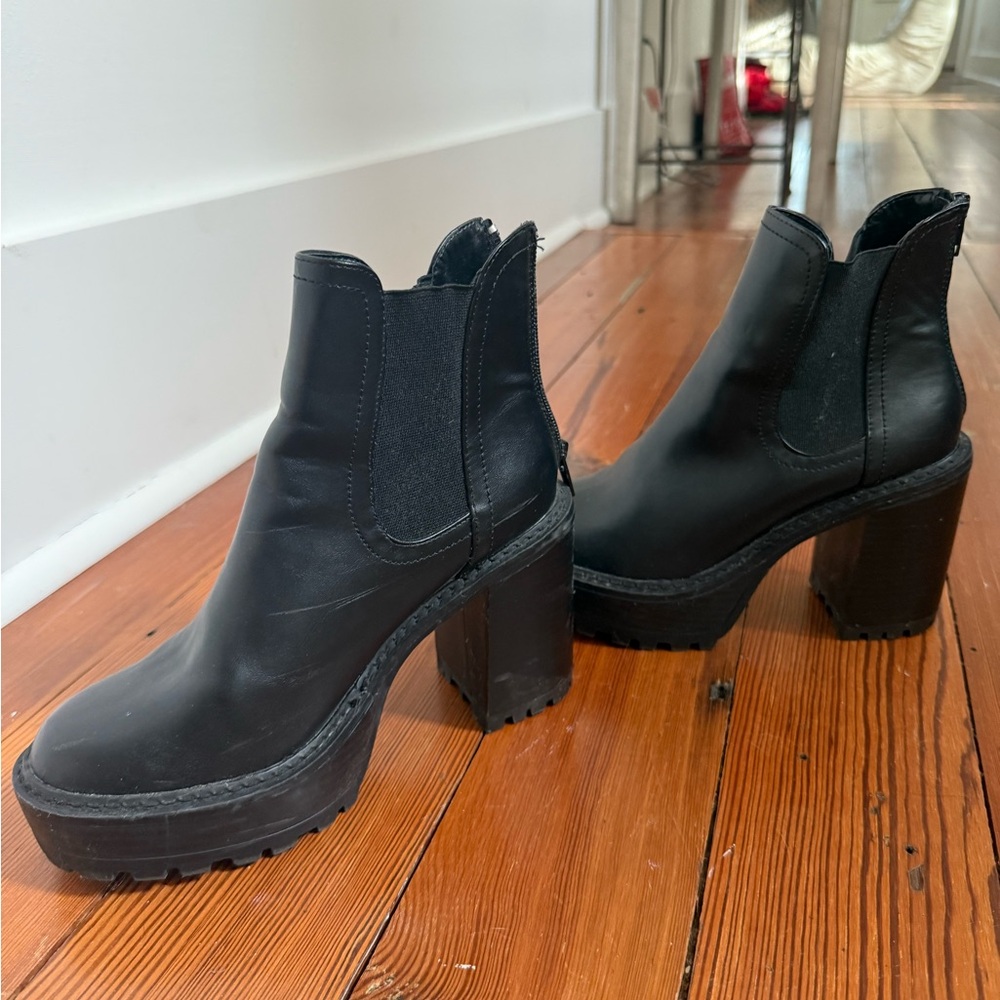Steve Madden Black Chelsea Ankle Booties